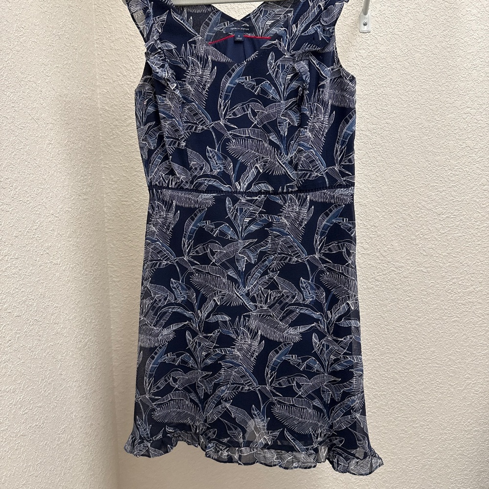 Multi color navy blue dress